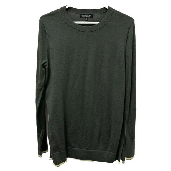 Banana Republic Womens Sweater Tunic S Green Merino Wool Academia College Preppy - Picture 1 of 10